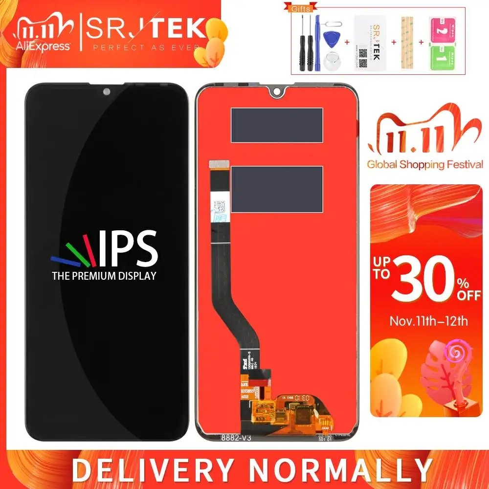 SRJTEK для Huawei Enjoy 9 LCD Touch стеклянная панель Y7 Pro 2019 дисплей Сенсорная рамка DUB-AL00 |