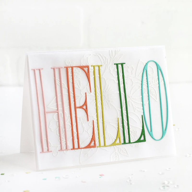 Metal Cutting dies cut die mold English alphabet hello decoration Scrapbook paper craft knife mould blade punch stencils dies
Metal Cutting dies cut die mold English alphabet hello decoration Scrapbook paper craft knife mould blade punch stencils dies