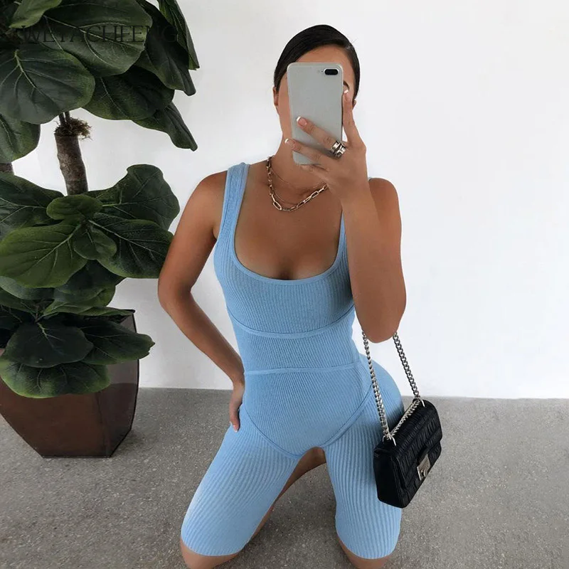 2020 Summer New Women's High Waist Hips knitting Sports Fitness Jumpsuit Shorts Sexy Bodycon Romper Overalls For Women Playsuit
2020 Summer New Women's High Waist Hips knitting Sports Fitness Jumpsuit Shorts Sexy Bodycon Romper Overalls For Women Playsuit