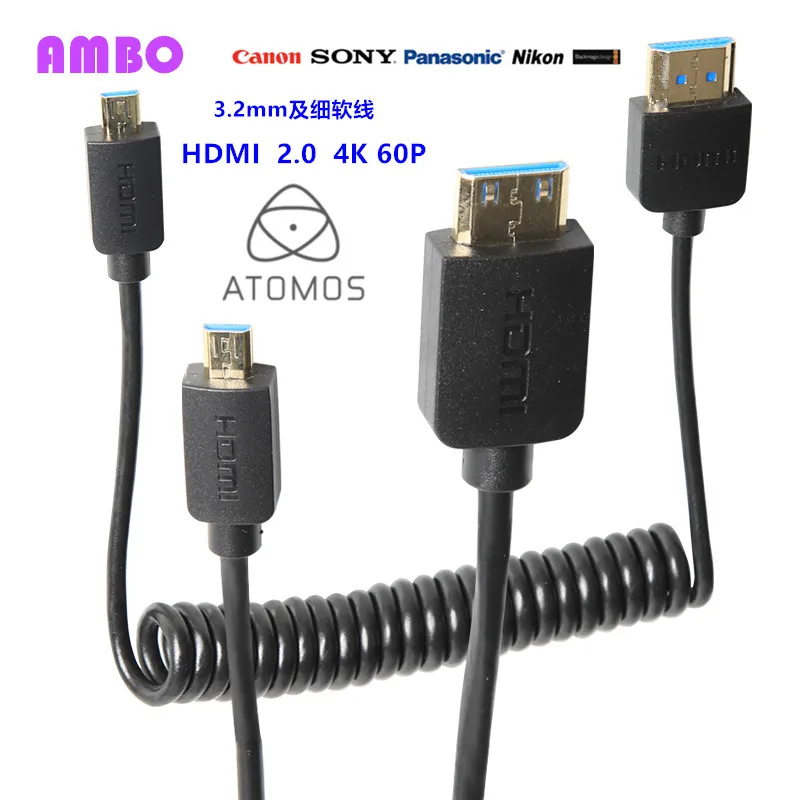 Передача изображения SLR Камера HDMI2.0 4K60P пружинный провод ультра-тонкий мягкий провод Atomos Astro Boy Mini Micro
Передача изображения SLR Камера HDMI2.0 4K60P пружинный провод ультра-тонкий мягкий провод Atomos Astro Boy Mini Micro