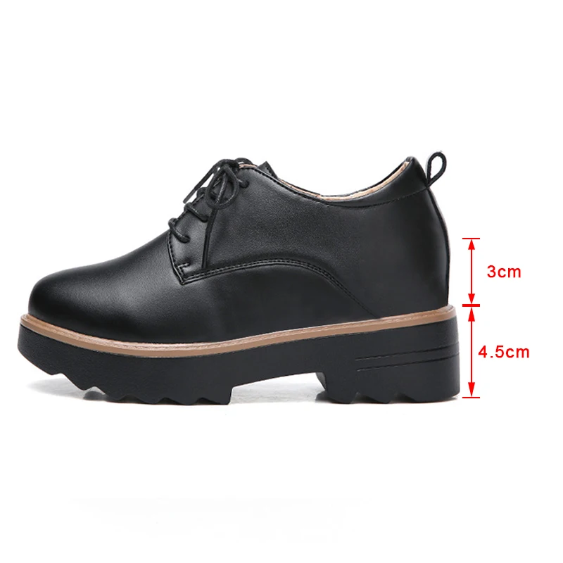 Women Increasing Internal PU Lace-Up Solid Shallow Female Wedges Shoes Fashion Classics Vintage Leisure Concise Ladies Footwear
Women Increasing Internal PU Lace-Up Solid Shallow Female Wedges Shoes Fashion Classics Vintage Leisure Concise Ladies Footwear