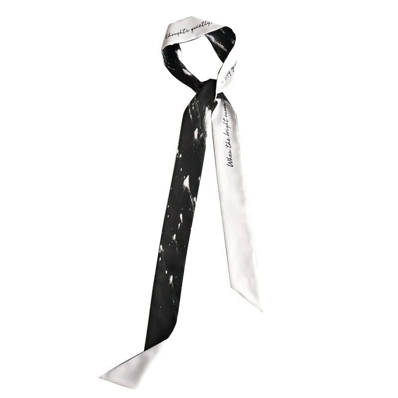 Free shipping New Original Men women black and white meteorite 7cm5.5cm printing tie meteor gradient retro college narrow strip |