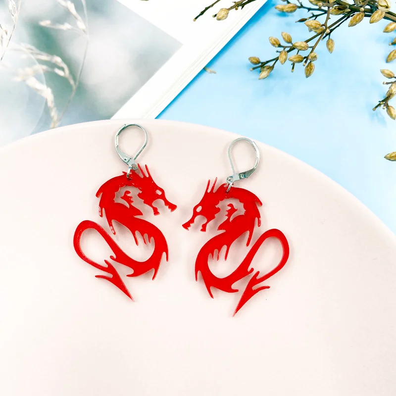 Minar Chinese Style Mirror Surface Arcylic Dragon Earring for Women Twist Animal Hoop Earrings Punk Hip Hop Cool Jewelry Gifts
Minar Chinese Style Mirror Surface Arcylic Dragon Earring for Women Twist Animal Hoop Earrings Punk Hip Hop Cool Jewelry Gifts