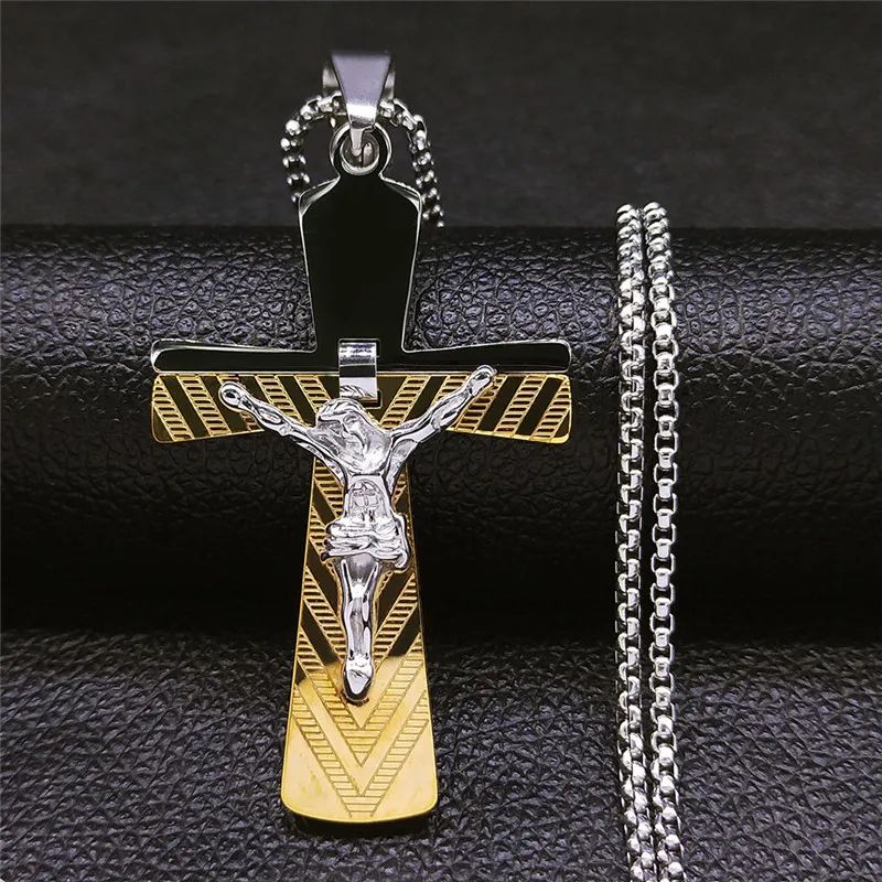 Stainless Steel Christian Jesus Cross Chain Necklace Women/Men Gold Chain Necklaces Jewelry llaveros para hombre XH6010S05
Stainless Steel Christian Jesus Cross Chain Necklace Women/Men Gold Chain Necklaces Jewelry llaveros para hombre XH6010S05