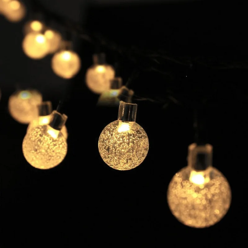 30LED Lights Solar Powered Fairy Bubble Ball String Light Outdoor for Christmas Festival Garden Decorative Lamps for Party Hot
30LED Lights Solar Powered Fairy Bubble Ball String Light Outdoor for Christmas Festival Garden Decorative Lamps for Party Hot