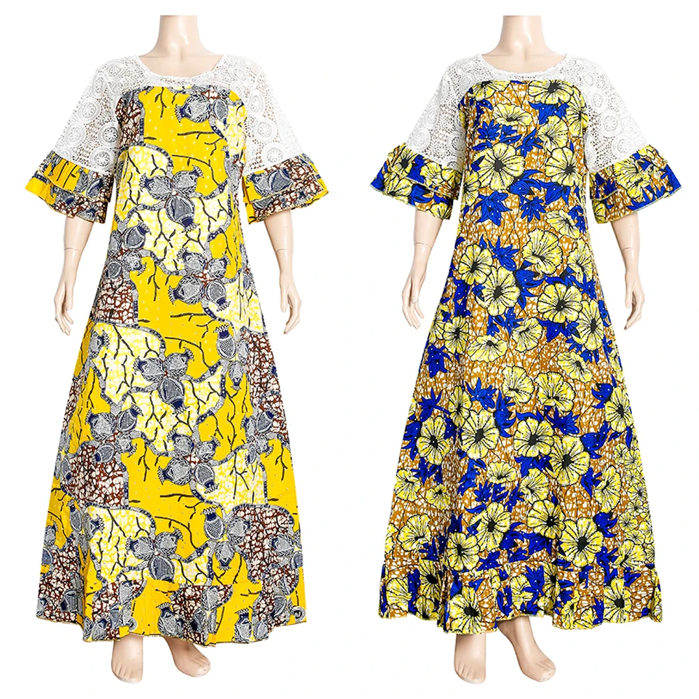 2021 African Print Wax Lace Dresses For Women Vetement Femme Elegant Lady Party Gown Ankara Maxi Dress Kaftan Abayas Clothes
2021 African Print Wax Lace Dresses For Women Vetement Femme Elegant Lady Party Gown Ankara Maxi Dress Kaftan Abayas Clothes
