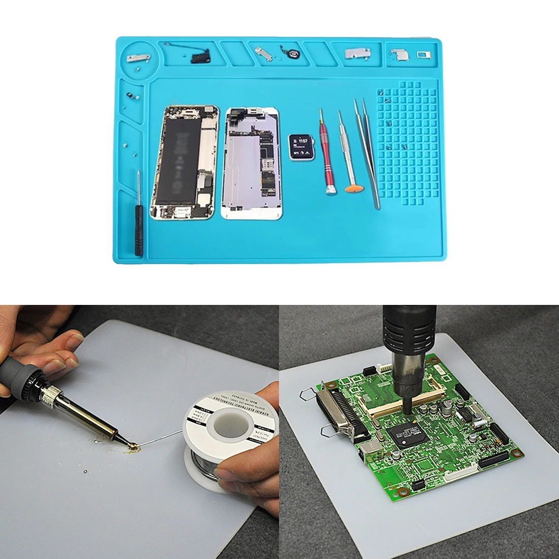 Soldering Station Iron Phone PC Computer Repair Mat Magnetic Heat Insulation Silicone Pad Desk Platform 330x220mm/ 230x180mm
Soldering Station Iron Phone PC Computer Repair Mat Magnetic Heat Insulation Silicone Pad Desk Platform 330x220mm/ 230x180mm