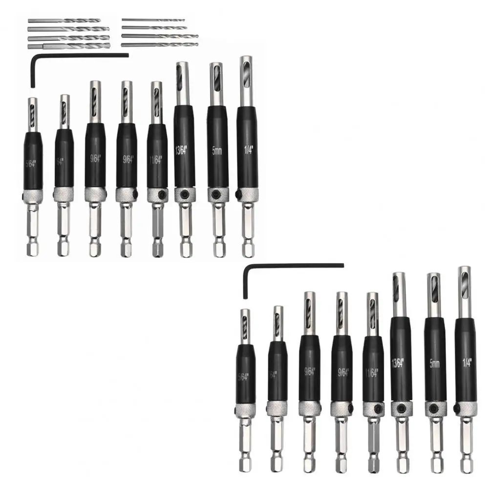 9/17Pcs Woodworking Hinge Drill Bit Center Drill Bit Hex Handle Position Imperial High Hardness Drilling Bit Set for Woodworking
9/17Pcs Woodworking Hinge Drill Bit Center Drill Bit Hex Handle Position Imperial High Hardness Drilling Bit Set for Woodworking
