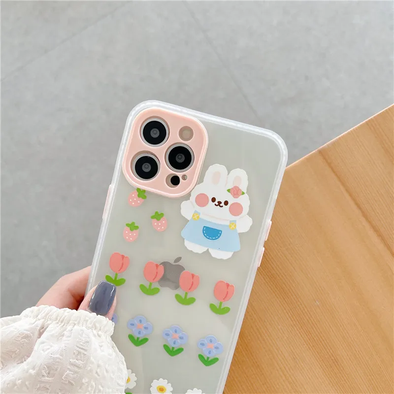 Cartoon rabbit Clear Phone case For iphone 12 11 pro max mini XS max XR X SE 2020 7 8 plus ins transparent clear Silicone Cover 
Cartoon rabbit Clear Phone case For iphone 12 11 pro max mini XS max XR X SE 2020 7 8 plus ins transparent clear Silicone Cover