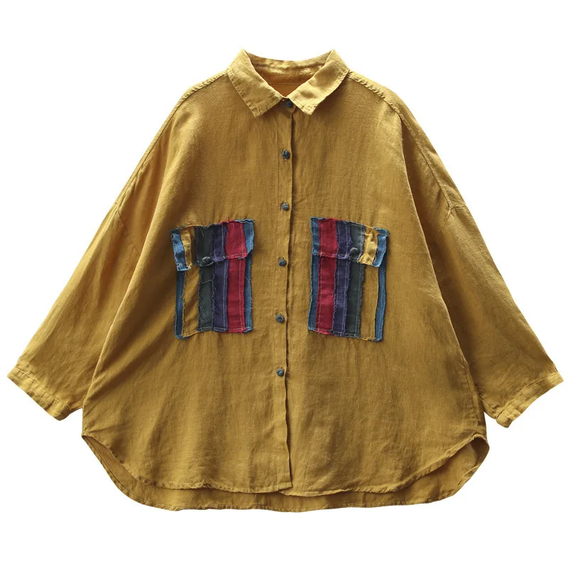 Max LuLu New 2020 Spring Korean Fashion Ladies Linen Tops Womens Vintage Patchowork Shirts Casual Streetwear Blouses Plus Size
Max LuLu New 2020 Spring Korean Fashion Ladies Linen Tops Womens Vintage Patchowork Shirts Casual Streetwear Blouses Plus Size