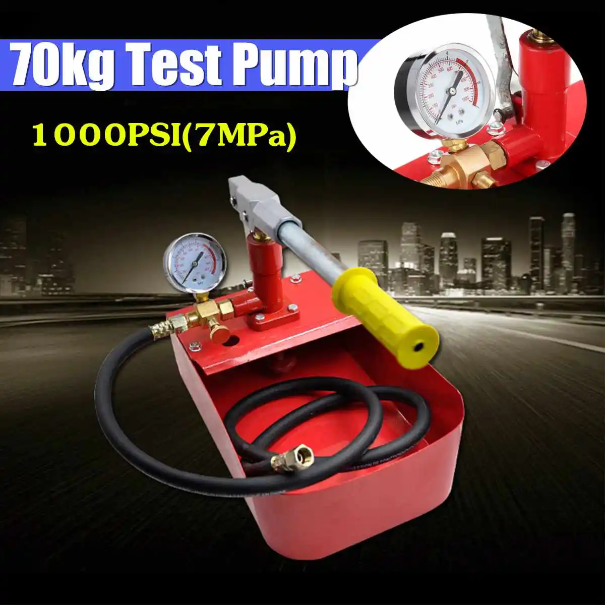 70kg Manual Pressure Test Pump 1000PSI Tank for Hydraulic Pipeline Leakage Pressure Test Container Irrigation
70kg Manual Pressure Test Pump 1000PSI Tank for Hydraulic Pipeline Leakage Pressure Test Container Irrigation