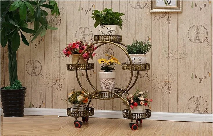 European style Tieyi flower stand multi-layer assembly corner living room simple garden bonsai stand mobile shelf balcony
European style Tieyi flower stand multi-layer assembly corner living room simple garden bonsai stand mobile shelf balcony