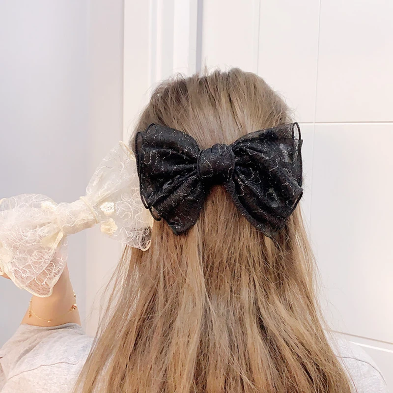 Large Lace Double-Layer Bow Hairpin Fashion Female Hair Clip Accessories Sweet Girl Women Wedding Barrette Fashion Headdress
Large Lace Double-Layer Bow Hairpin Fashion Female Hair Clip Accessories Sweet Girl Women Wedding Barrette Fashion Headdress