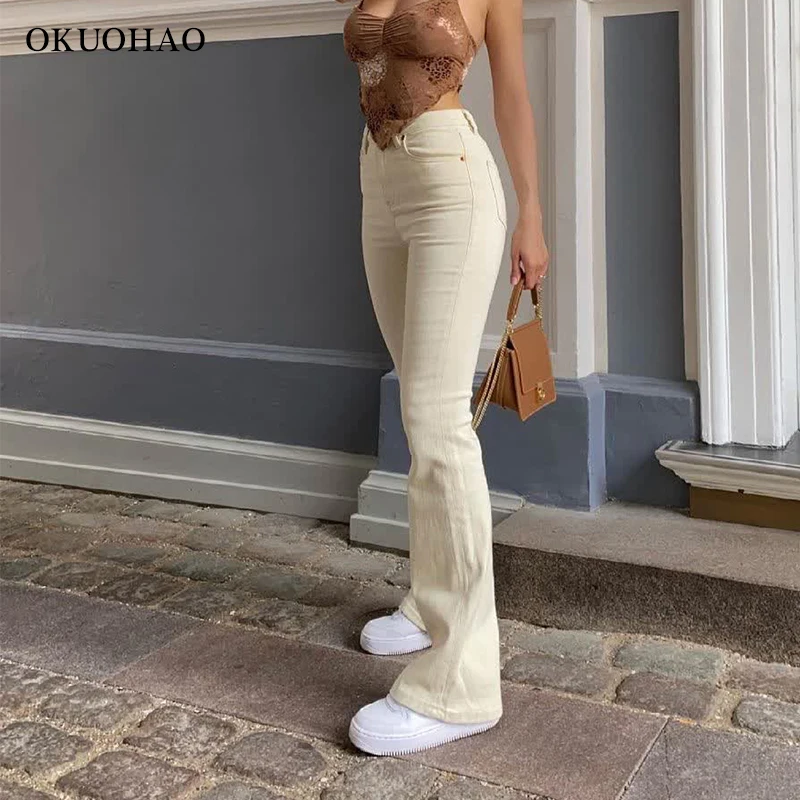 Fashion Streetwear Elastic Jeans Women Y2k Flared Skinny High Waist Mom Jeans Wash Soft Casual Autumn Clothing Long Pants New
Fashion Streetwear Elastic Jeans Women Y2k Flared Skinny High Waist Mom Jeans Wash Soft Casual Autumn Clothing Long Pants New