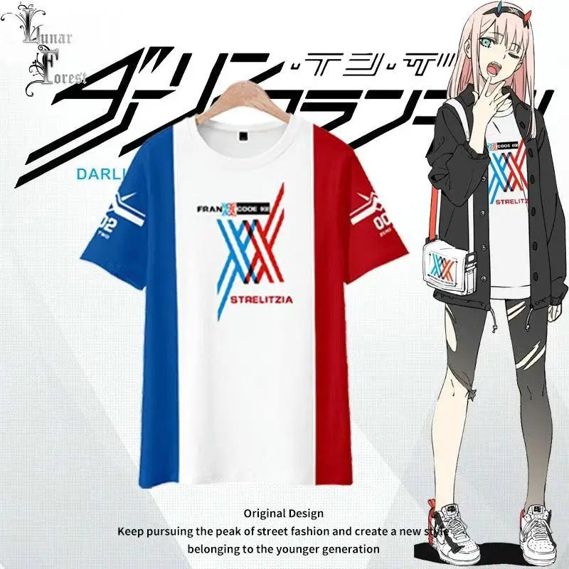 DARLING In The FRANXX 3D Printing T-shirt Summer Fashion Round Neck Short Sleeve Popular Japanese Anime Streetwear Kawaii Tees
DARLING In The FRANXX 3D Printing T-shirt Summer Fashion Round Neck Short Sleeve Popular Japanese Anime Streetwear Kawaii Tees