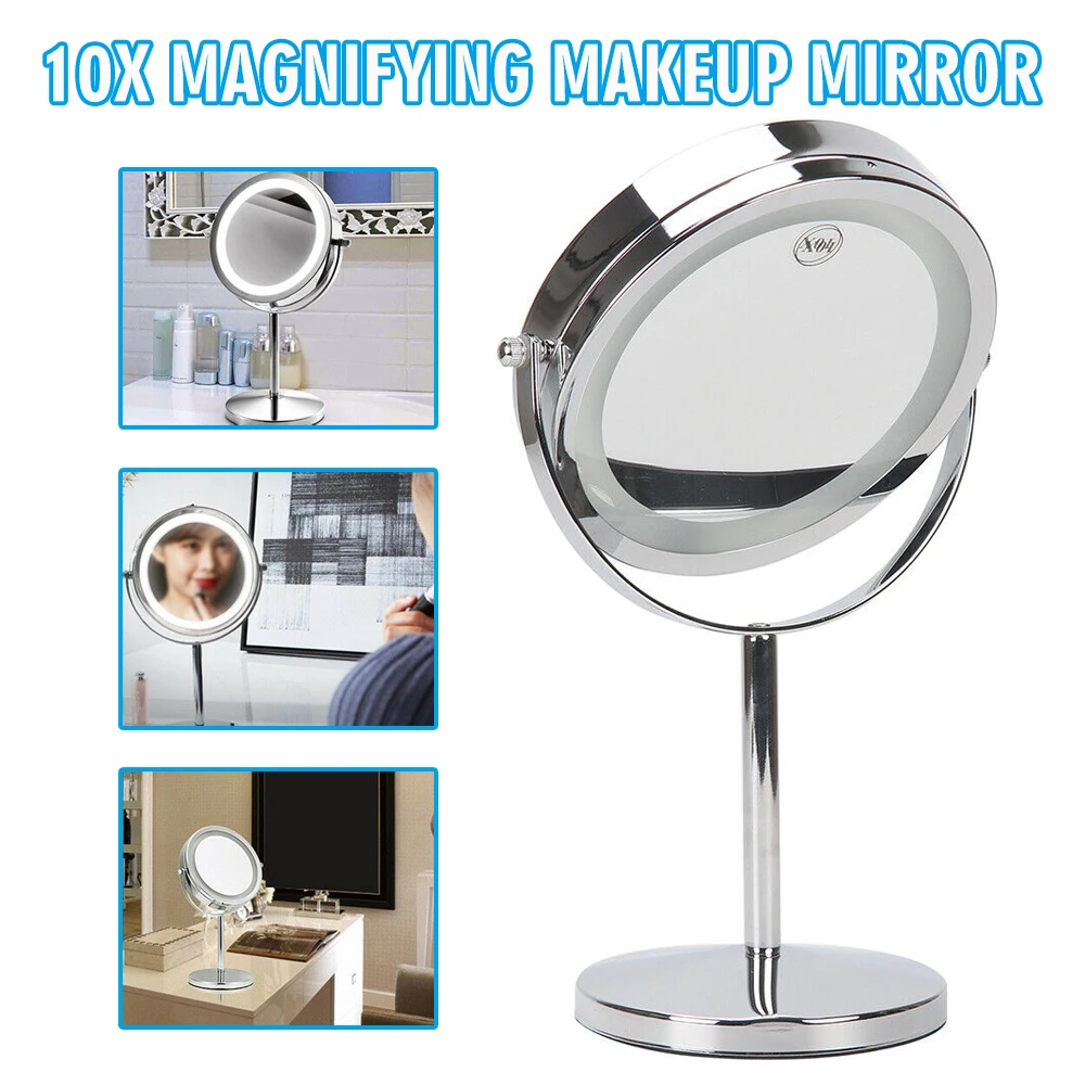 1X/10X Magnifying Makeup Mirror LED Lighted 7 Inch Desktop Double Sided Makeup Mirror Portable Dressing Table Cosmetic Mirrors
1X/10X Magnifying Makeup Mirror LED Lighted 7 Inch Desktop Double Sided Makeup Mirror Portable Dressing Table Cosmetic Mirrors