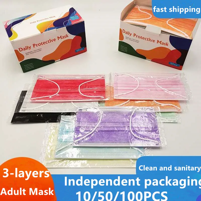 5-100pcs Face Mask Independent Packaging Disposable Face Mouth Mask 3-layer Non-woven Melt Blown Mask Blue Black Pink No Box
5-100pcs Face Mask Independent Packaging Disposable Face Mouth Mask 3-layer Non-woven Melt Blown Mask Blue Black Pink No Box