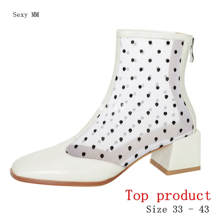 Summer Women Ankle Boots Med High Heels Woman Short Boots High Heel Shoes Genuine Leather Small Plus Size 33 - 40 41 42 43
Summer Women Ankle Boots Med High Heels Woman Short Boots High Heel Shoes Genuine Leather Small Plus Size 33 - 40 41 42 43