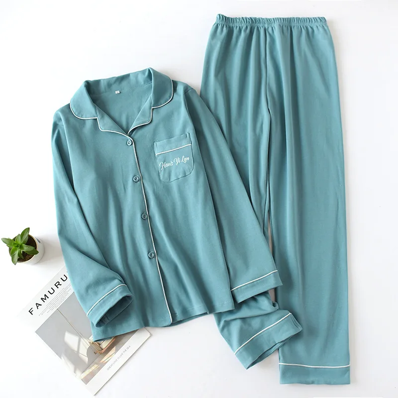 100%cotton Pajamas Suit Women Men Two-piece Spring Long Sleeve Homewear Set High Quality Couple Sleepwear Shirts+pants Nighties
100%cotton Pajamas Suit Women Men Two-piece Spring Long Sleeve Homewear Set High Quality Couple Sleepwear Shirts+pants Nighties