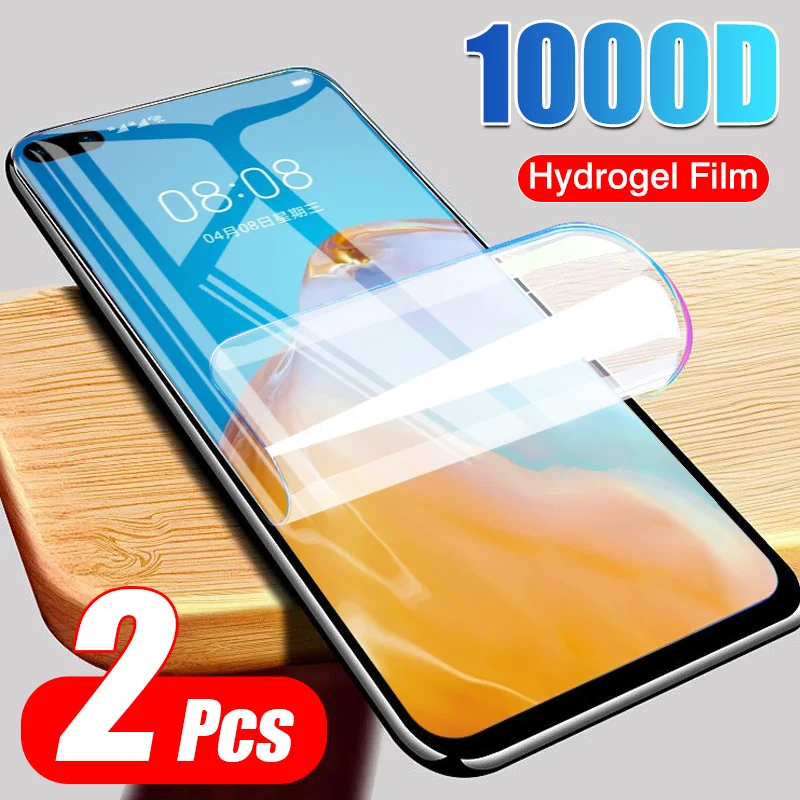 2 шт полное покрытие Гидрогелевая пленка для Huawei P30 Pro P40 Lite E P20 PLus защита экрана Mate