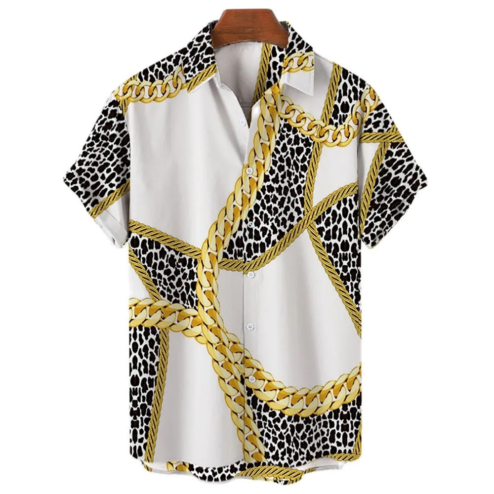 Men's Short Sleeve Gold Chain Shirt Men's Hawaiian Shirt 3D Printed Short Sleeve T-Shirt One Button Casual Shirt Oversize 5XL 
Men's Short Sleeve Gold Chain Shirt Men's Hawaiian Shirt 3D Printed Short Sleeve T-Shirt One Button Casual Shirt Oversize 5XL