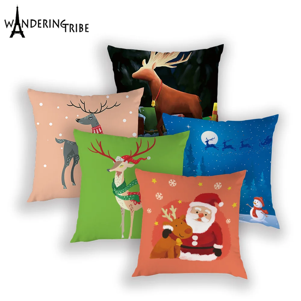 Santa Claus Cushion Covers for Decorative Reindeer Pillows Cover for Sofa Elk Lovely Throw Pillow Cases Bed Decor Cushions Case
Santa Claus Cushion Covers for Decorative Reindeer Pillows Cover for Sofa Elk Lovely Throw Pillow Cases Bed Decor Cushions Case