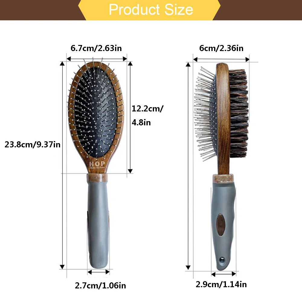 Pet Dog Cat Brush Grooming Double Sided Brush Removing Shedding Hair Wooden Dog Comb for Short Long Hair Detangling Dirt Clean
Pet Dog Cat Brush Grooming Double Sided Brush Removing Shedding Hair Wooden Dog Comb for Short Long Hair Detangling Dirt Clean