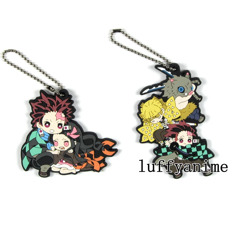 Демон убийца кулон Kimetsu без Yaiba камадо Tanjirou Nezuko аниме резиновый мобильный телефон