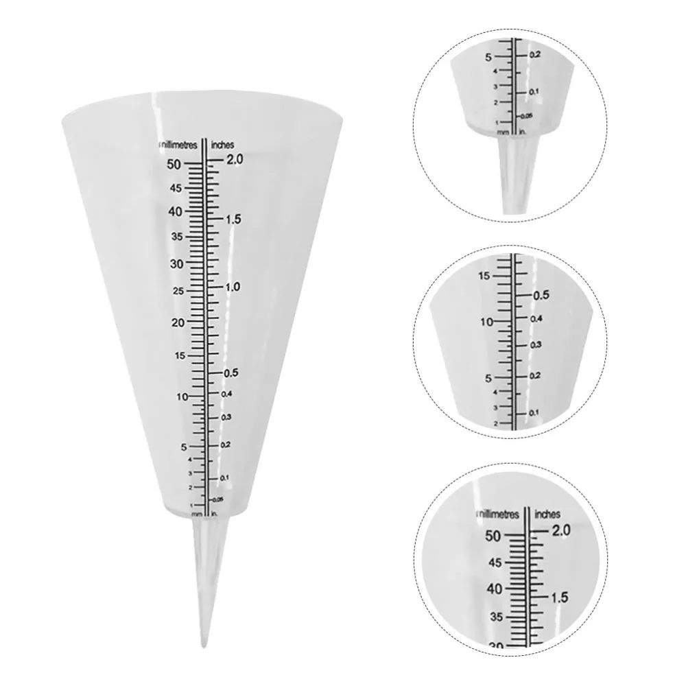 2pcs Cone Shaped Rain Gauge Plug Measuring Cup Transparent Rainfall Gauge 
2pcs Cone Shaped Rain Gauge Plug Measuring Cup Transparent Rainfall Gauge