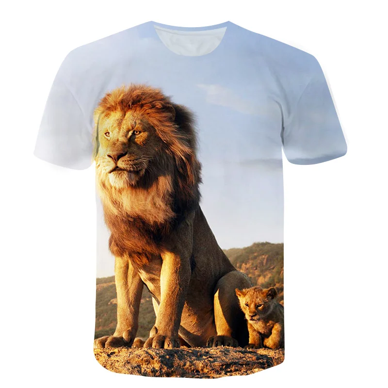 2021 Summer New T-shirt Youth Casual Shirt Lion Print Street Fashion Men's Short Sleeve Top
2021 Summer New T-shirt Youth Casual Shirt Lion Print Street Fashion Men's Short Sleeve Top