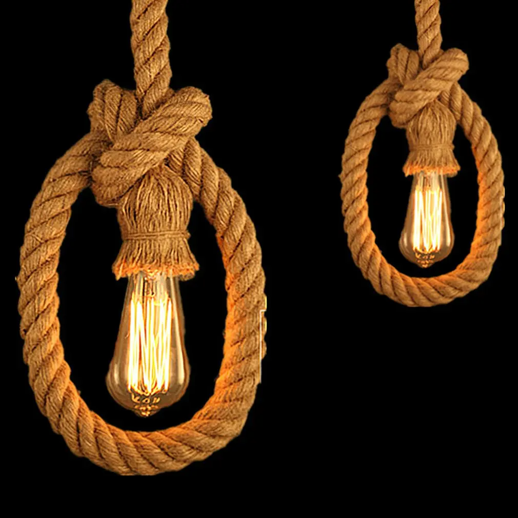 Vintage Hemp Rope Lamp Pendant Light Rope Light Lamp Holders For Kitchen Bar Foundation Warehouse Farm
Vintage Hemp Rope Lamp Pendant Light Rope Light Lamp Holders For Kitchen Bar Foundation Warehouse Farm