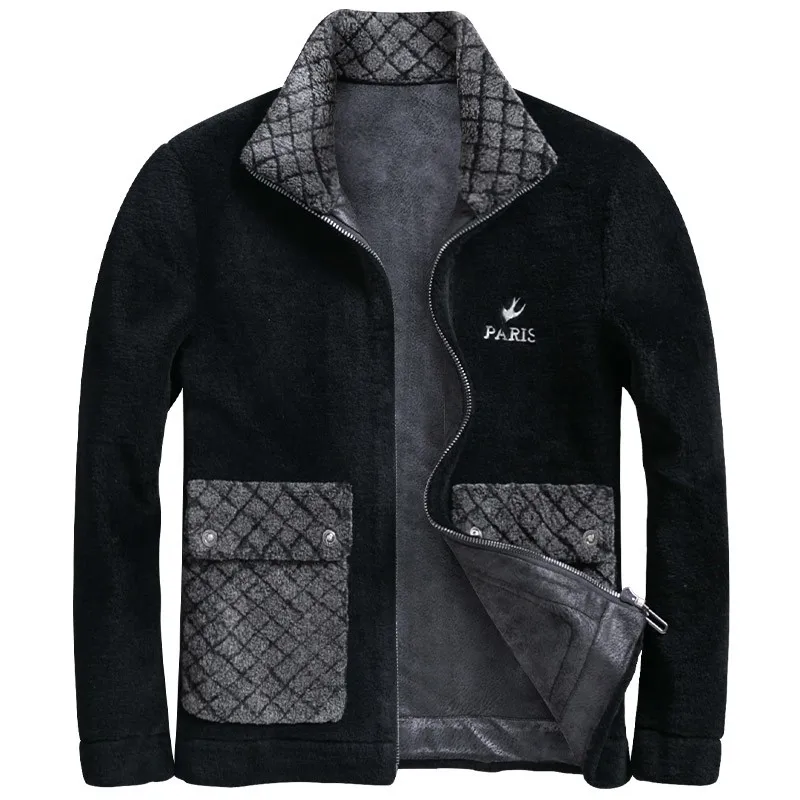 Warm Wool Winter Cashmere Coat Men Lapel Slim Fit Zipper Casual Sheep Shearing Jacket Fashion Mens Real Fur Jackets Outerwear
Warm Wool Winter Cashmere Coat Men Lapel Slim Fit Zipper Casual Sheep Shearing Jacket Fashion Mens Real Fur Jackets Outerwear
