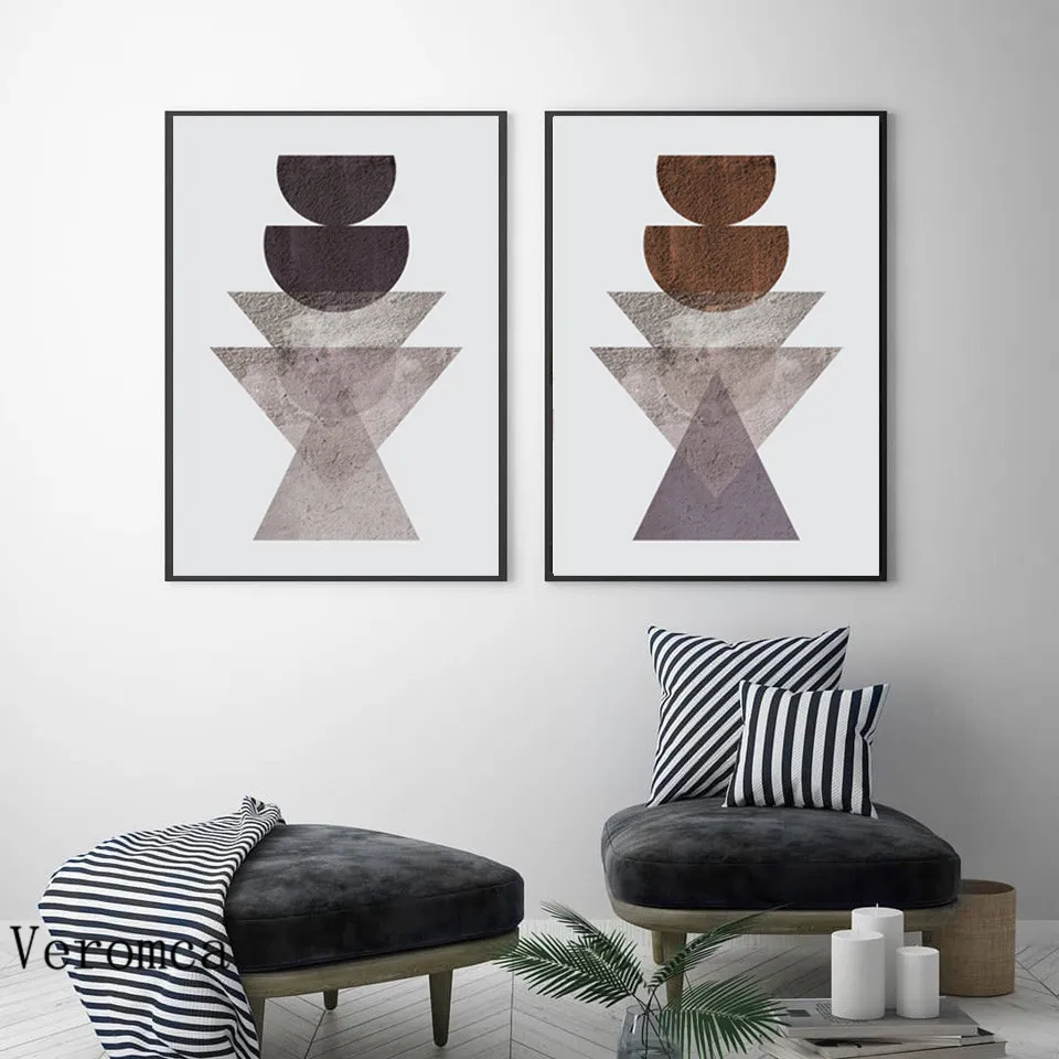 Brown Gray Geometric Abstract Painting Art Posters And Prints Mid Century Modern Wall Art Canvas Print Pictures Living Room Deco 
Brown Gray Geometric Abstract Painting Art Posters And Prints Mid Century Modern Wall Art Canvas Print Pictures Living Room Deco