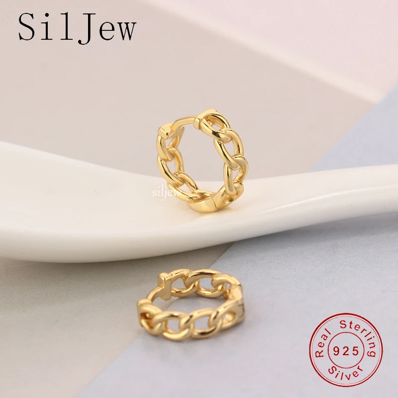 SilJew 925 Sterling Silver Huggies Chains Hoops 14mm Luxury Women Fashion Jewelry Clips Piercing Pendiente Luxury Jewels 2022
SilJew 925 Sterling Silver Huggies Chains Hoops 14mm Luxury Women Fashion Jewelry Clips Piercing Pendiente Luxury Jewels 2022
