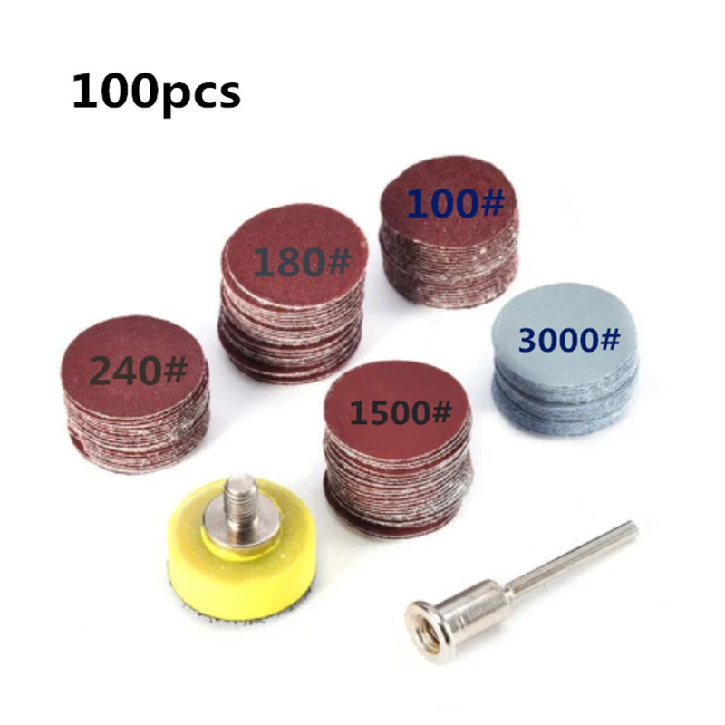 100Pcs/set 1inch 25mm Sanding Discs Pad 100-3000 Grit Abrasive Polishing Pad Kit for Dremel Rotary Tool Sandpapers Accessories
100Pcs/set 1inch 25mm Sanding Discs Pad 100-3000 Grit Abrasive Polishing Pad Kit for Dremel Rotary Tool Sandpapers Accessories