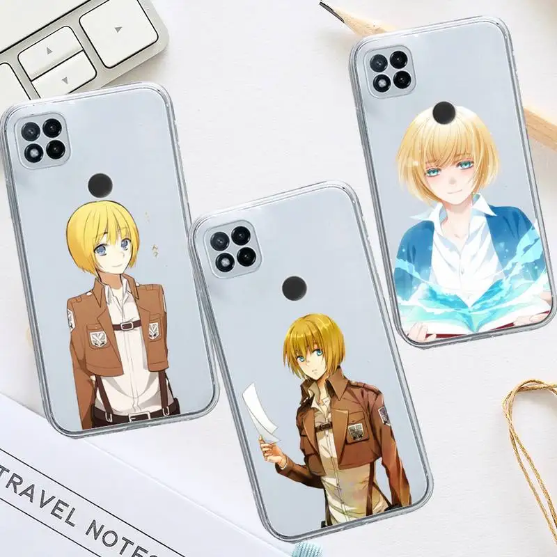 Armin Arlert Attack on Titan Phone Case Transparent for Xiaomi redmi note 8 9 10 11 t lite pro ultra mix 4 k40
Armin Arlert Attack on Titan Phone Case Transparent for Xiaomi redmi note 8 9 10 11 t lite pro ultra mix 4 k40