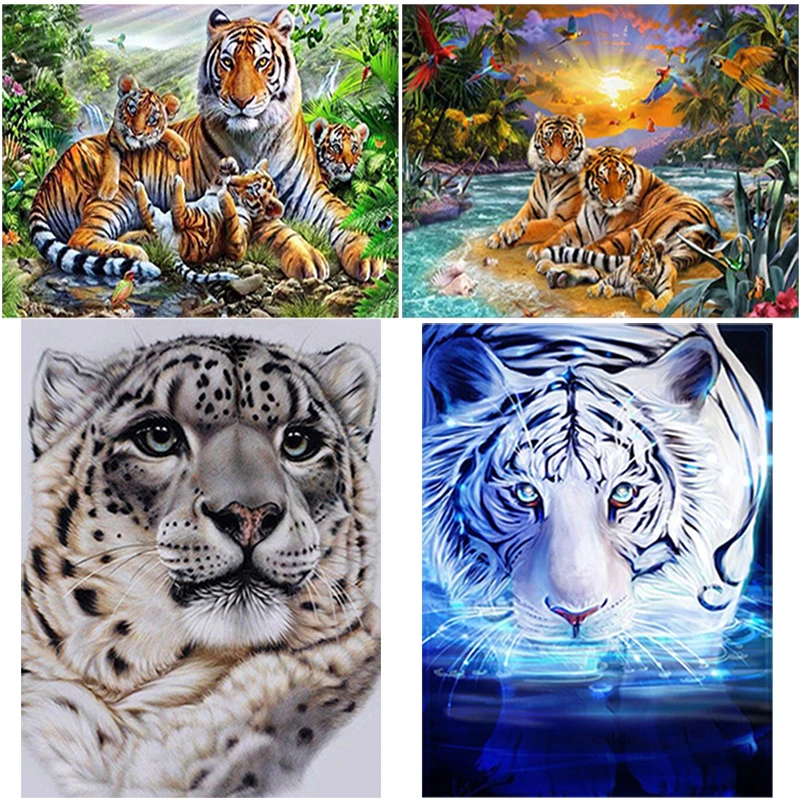 DIY 5D Diamond Painting Tiger Full Round Diamond Embroidery Mosaic Animals Pictures of Rhinestones Cross Stitch Home Decor
DIY 5D Diamond Painting Tiger Full Round Diamond Embroidery Mosaic Animals Pictures of Rhinestones Cross Stitch Home Decor