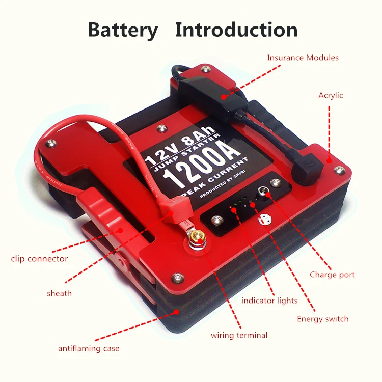 High drain 12V,12.6V 1200A/800A Li-ion Lithium ion Car Start Battery for Gasoline/Diesel Engines Emergency Start Power Bank
High drain 12V,12.6V 1200A/800A Li-ion Lithium ion Car Start Battery for Gasoline/Diesel Engines Emergency Start Power Bank