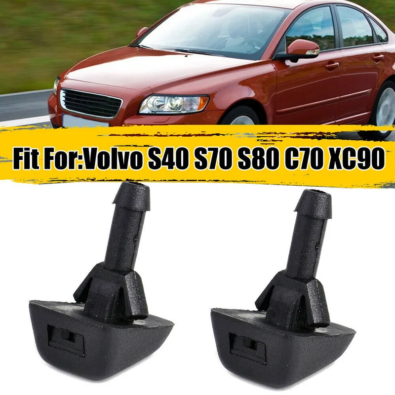 2Pcs Front Windshield Wiper Spray Washer Nozzles Black Exterior Parts Replacement Car Accessories For Volvo S40 S70 S80 XC90 C70
2Pcs Front Windshield Wiper Spray Washer Nozzles Black Exterior Parts Replacement Car Accessories For Volvo S40 S70 S80 XC90 C70