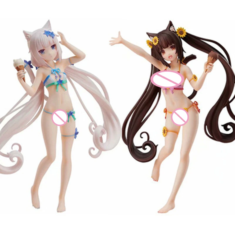 17cm Anime Chocolat and Vanilla Action Figure Swimsuit Holding Ice Cream In Hand Animal Ears and Tail Double Tail PVC Model Toys
17cm Anime Chocolat and Vanilla Action Figure Swimsuit Holding Ice Cream In Hand Animal Ears and Tail Double Tail PVC Model Toys