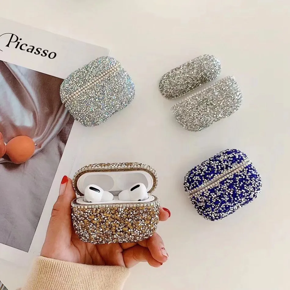 Luxury Bling Glitter Diamond Hard Case For Apple Airpods Pro Case Rhinestone Accessory Cover For AirPods Pro Headset Crystal Bag
Luxury Bling Glitter Diamond Hard Case For Apple Airpods Pro Case Rhinestone Accessory Cover For AirPods Pro Headset Crystal Bag
