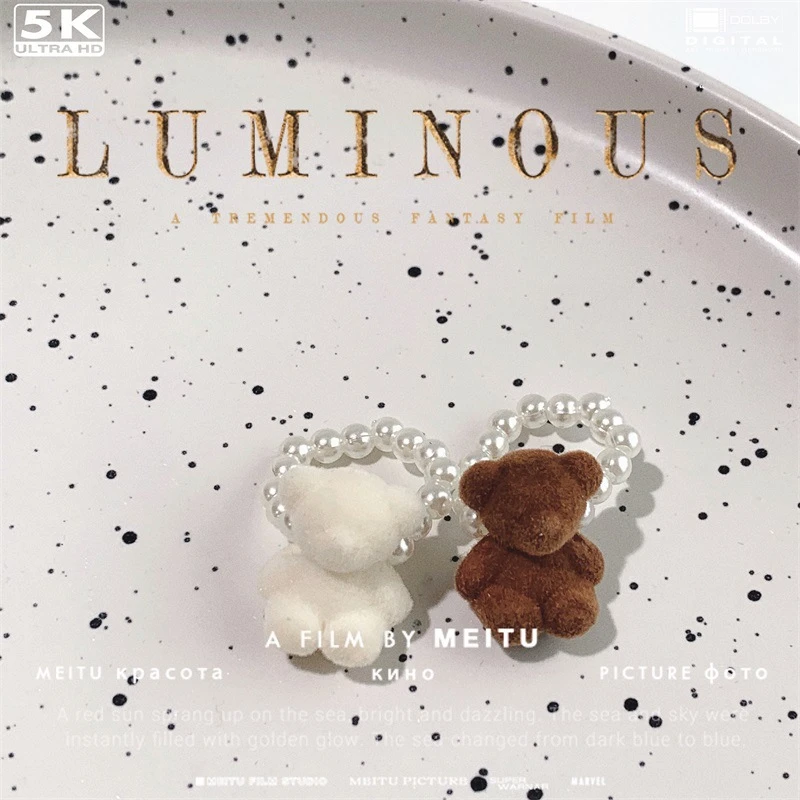 Trend Simple Imitation Pearl Beaded Ring Cute Flocking White Brown Cartoon Bear Ring Ladies Girl Jewelry Accessories Best Gift
Trend Simple Imitation Pearl Beaded Ring Cute Flocking White Brown Cartoon Bear Ring Ladies Girl Jewelry Accessories Best Gift