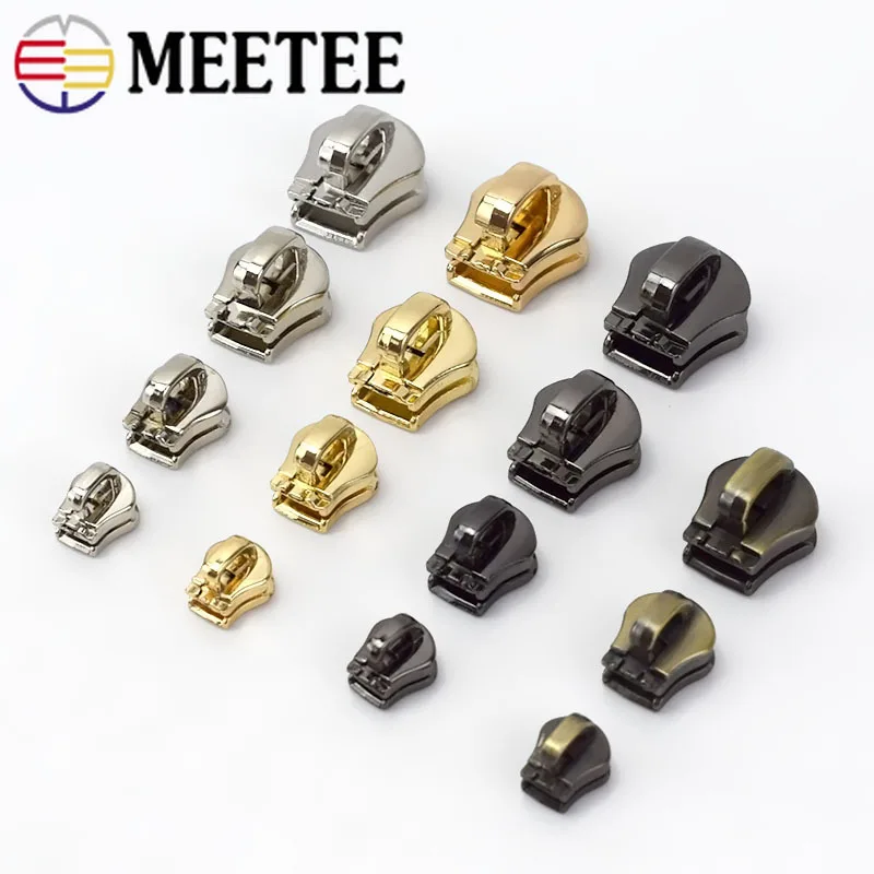 Meetee 10 шт. 3 #5 #8 #10 # металлическая головка на молнии слайдер сумка с замком багажная