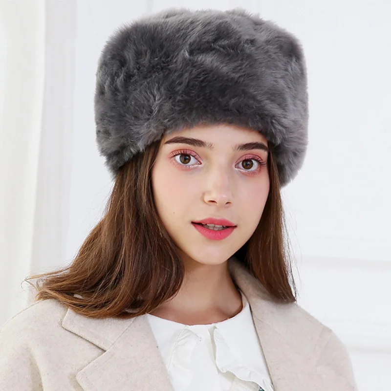Winter Thicken Warm Faux Rabbit Fur Hat Russian Outdoor Ski Cap Fashion Soft Comfortable Women Hat Casual Pure Color Beanie Gift
Winter Thicken Warm Faux Rabbit Fur Hat Russian Outdoor Ski Cap Fashion Soft Comfortable Women Hat Casual Pure Color Beanie Gift