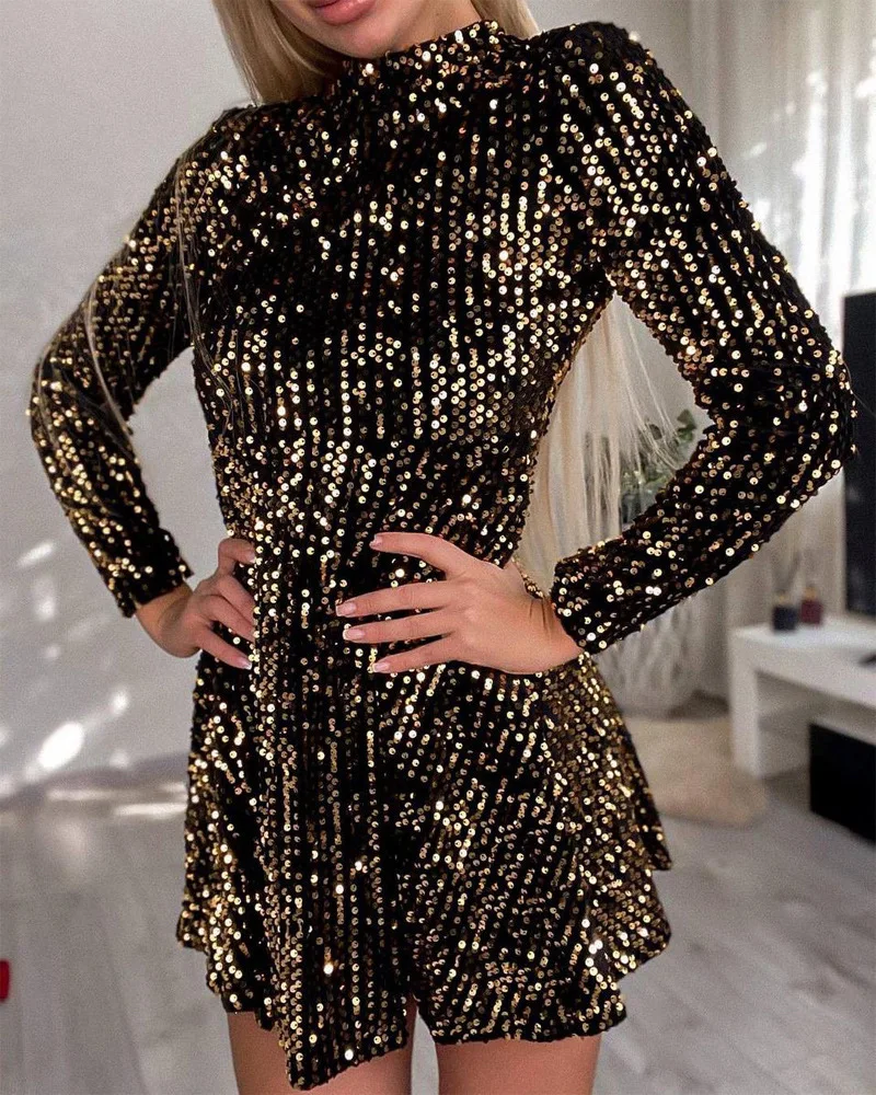 European and American women spring and autumn sequined sexy dress female party prom dresses elegant dresses for lady
European and American women spring and autumn sequined sexy dress female party prom dresses elegant dresses for lady