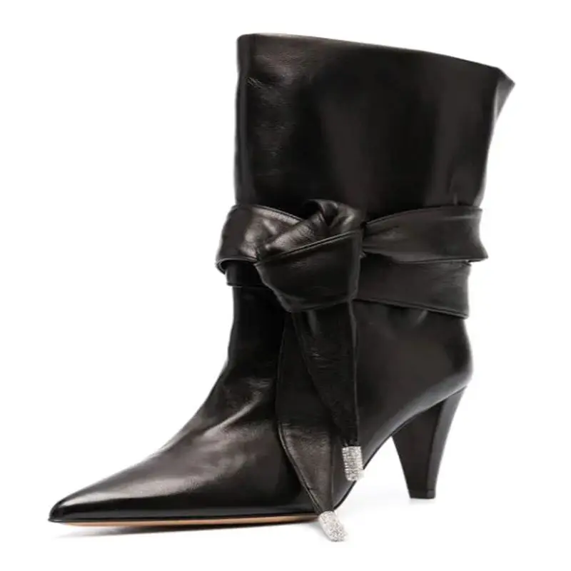 Fashion Pointed High Heels Women's Short Boots Sexy Ankle Wrap Shoes Lace-Up Large Size 44 Rhinestone Buckle Slip-On Boots Woman
Fashion Pointed High Heels Women's Short Boots Sexy Ankle Wrap Shoes Lace-Up Large Size 44 Rhinestone Buckle Slip-On Boots Woman