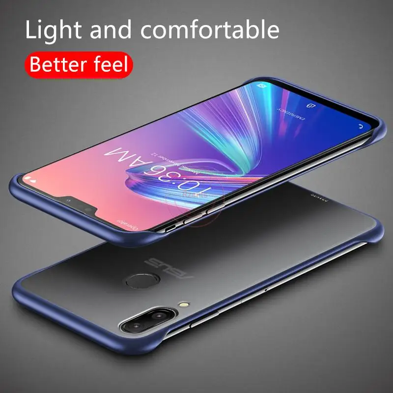 Чехол Rzants для ASUS Zenfone Max Pro M1 матовый полупрозрачный жесткий чехол из
