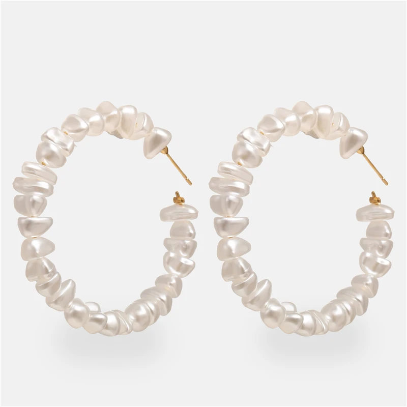 Classic Elegant Irregular Imitation Pearl Metal Hoop Drop Earrings for Women Girls Teens Round Circle Earrings 2021 Trend New
Classic Elegant Irregular Imitation Pearl Metal Hoop Drop Earrings for Women Girls Teens Round Circle Earrings 2021 Trend New