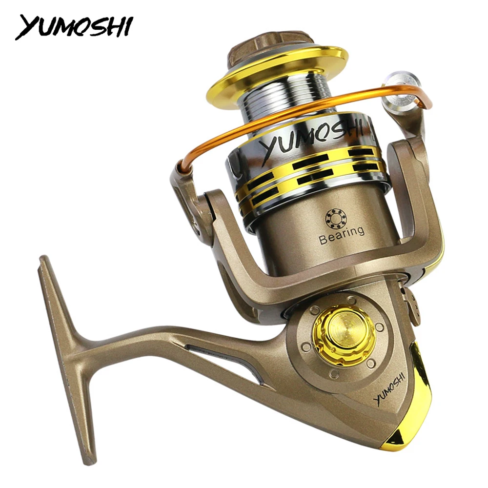 YUMOSHI Fishing Reel All Metal Spool Spinning Reel Stainless Steel Handle Line Spool Saltwater Fishing Accessories 5.5:1
YUMOSHI Fishing Reel All Metal Spool Spinning Reel Stainless Steel Handle Line Spool Saltwater Fishing Accessories 5.5:1