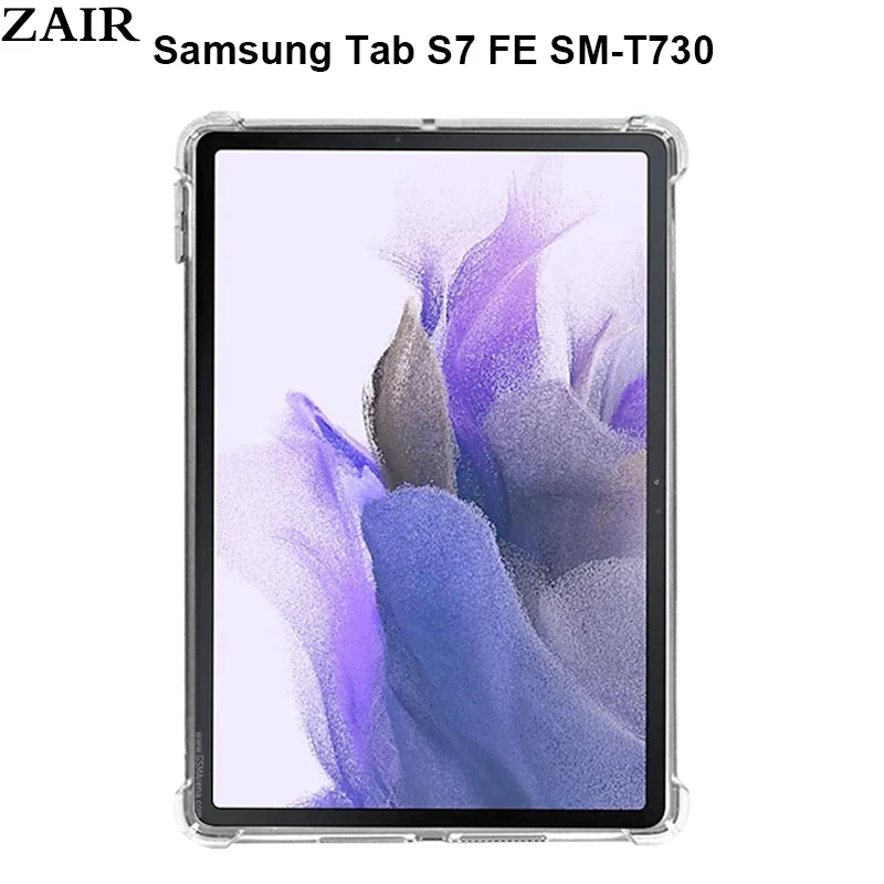 Tablet case for Samsung Galaxy Tab S7 FE 12.4'' Silicone soft shell TPU Airbag cover Transparent protection for SM-T730 T736B 
Tablet case for Samsung Galaxy Tab S7 FE 12.4'' Silicone soft shell TPU Airbag cover Transparent protection for SM-T730 T736B